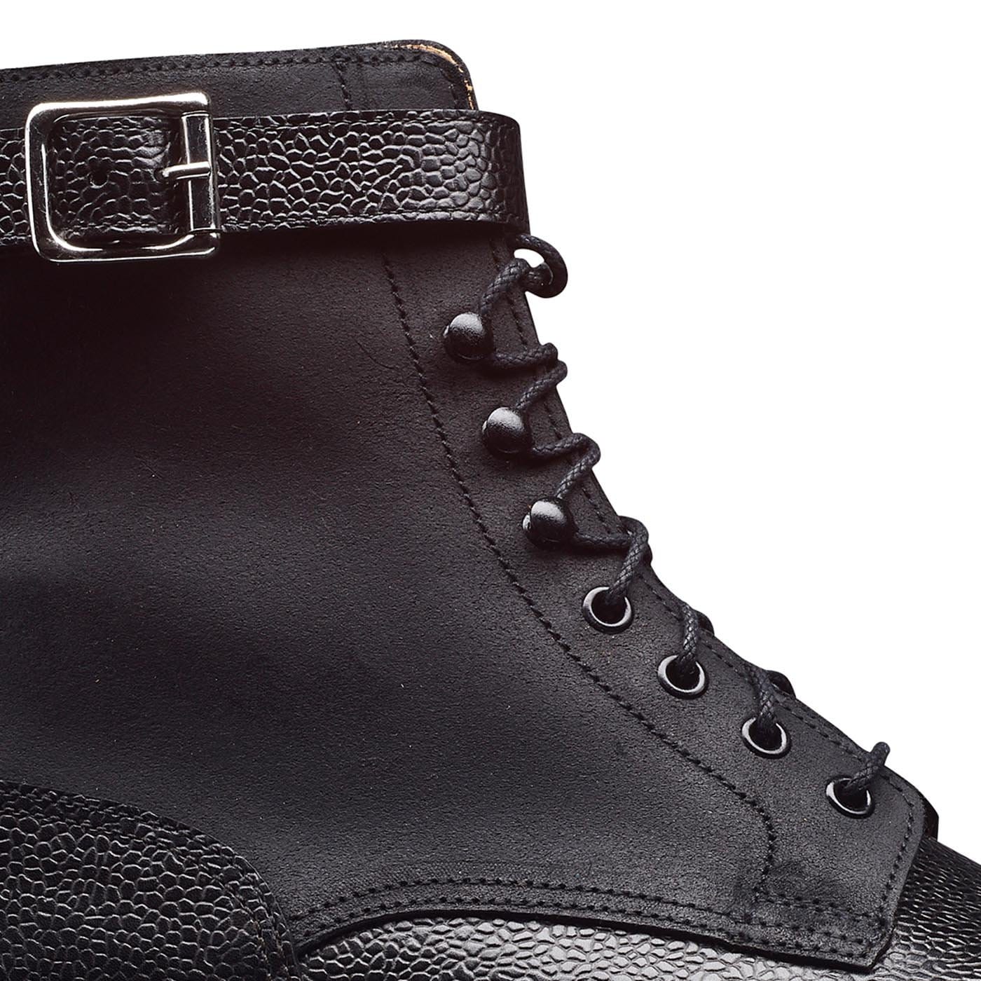 Aldershot Black Scotch Grain & Black Rough-Out Suede - Image 5