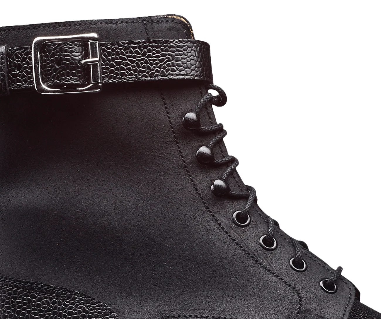 Aldershot Black Scotch Grain & Black Rough-Out Suede - Image 7