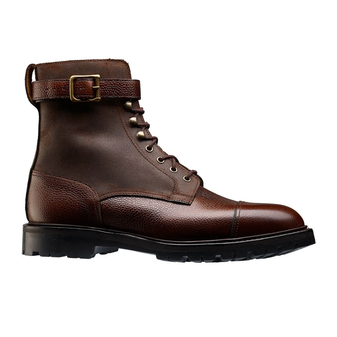 Aldershot Dark Brown Scotch Grain & Dark Brown Rough-Out Suede - Image 3