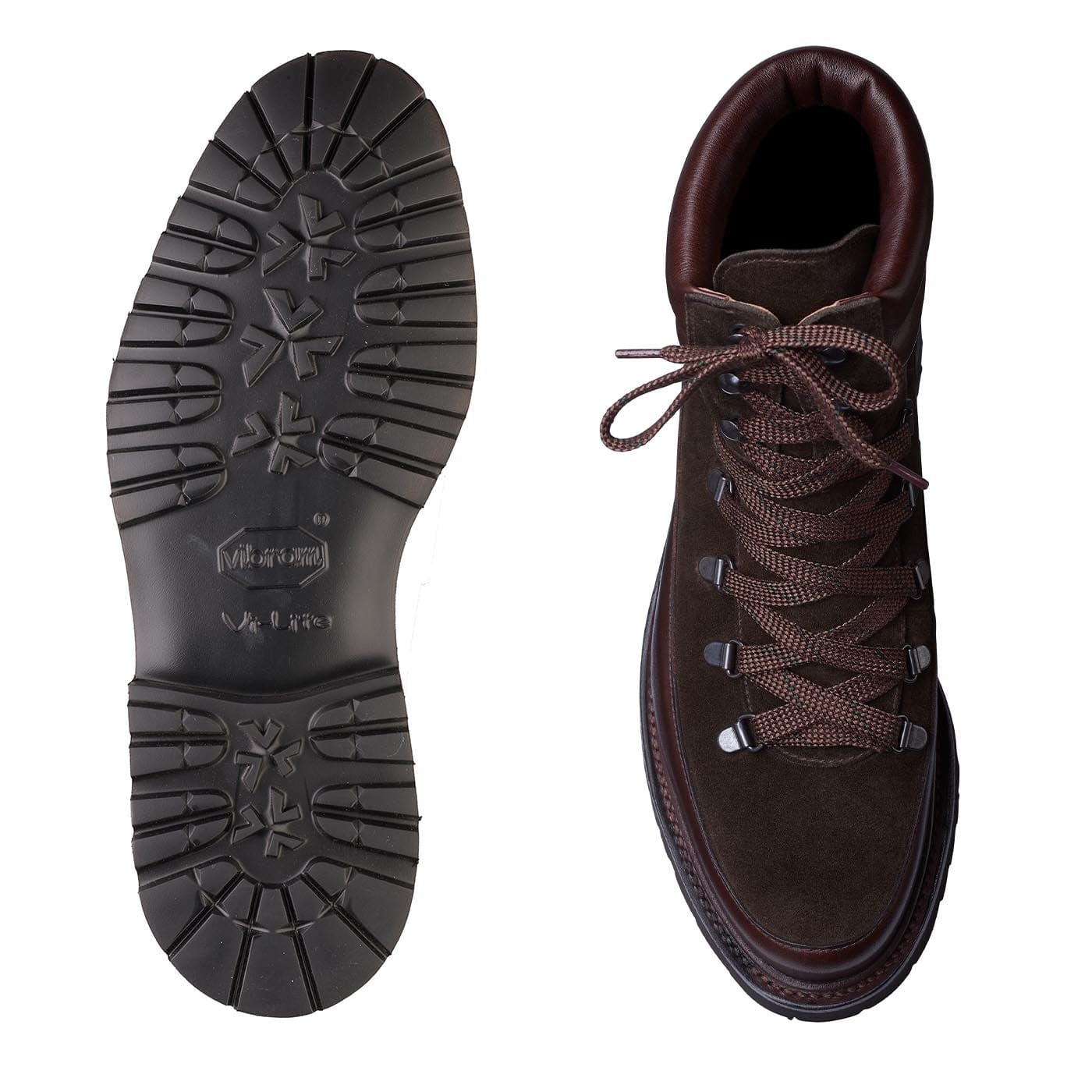 Annie Dark Brown Wax Calf & Earth Green Suede - Image 2