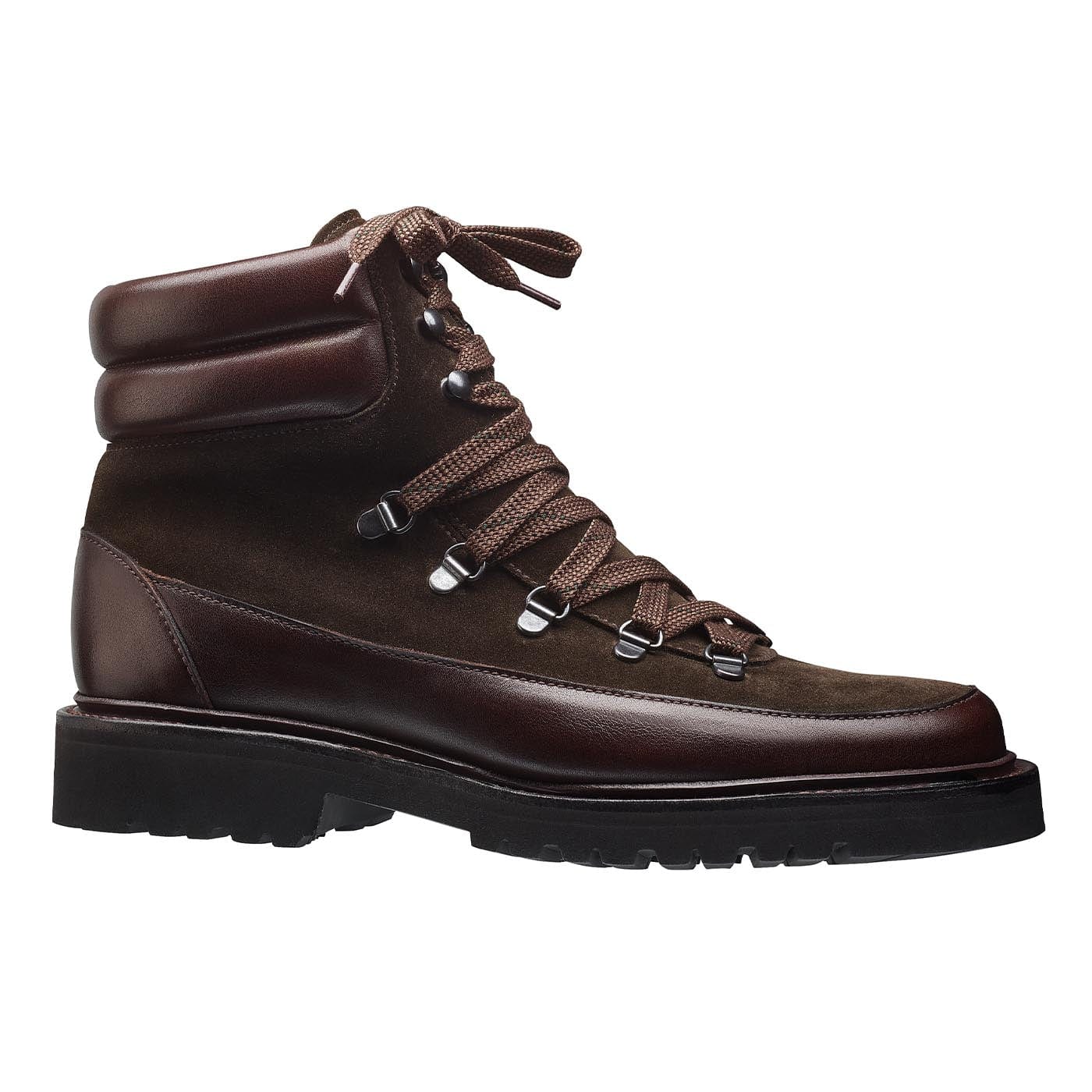 Annie Dark Brown Wax Calf & Earth Green Suede - Image 3