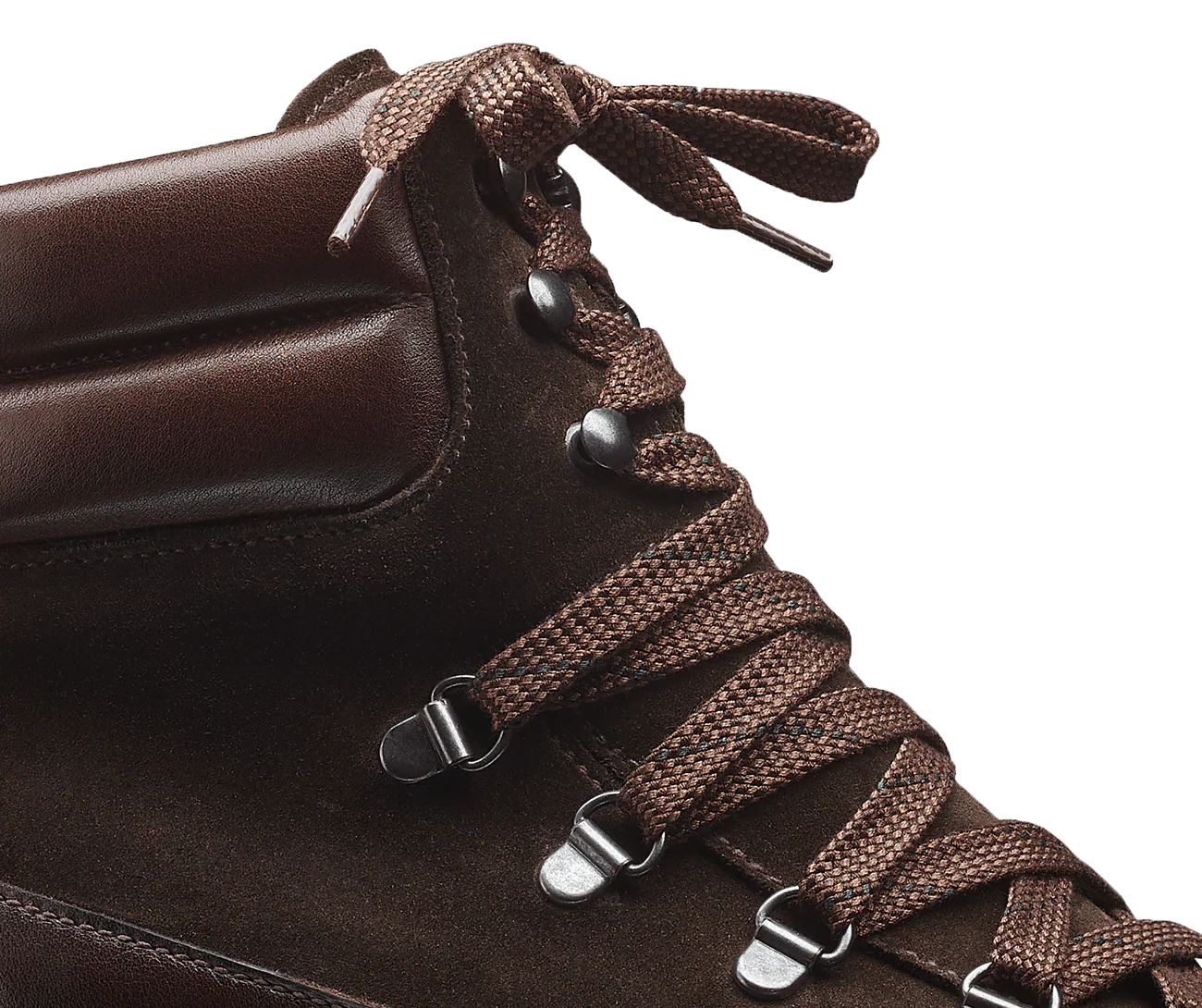 Annie Dark Brown Wax Calf & Earth Green Suede - Image 7