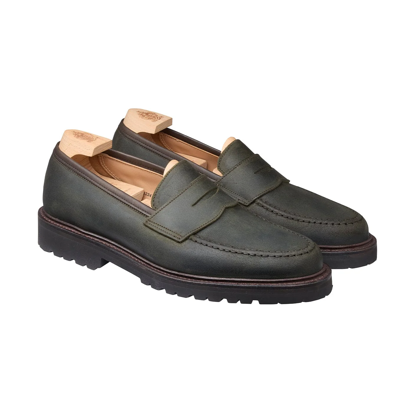 Boston 2 Green Rough-Out Suede
