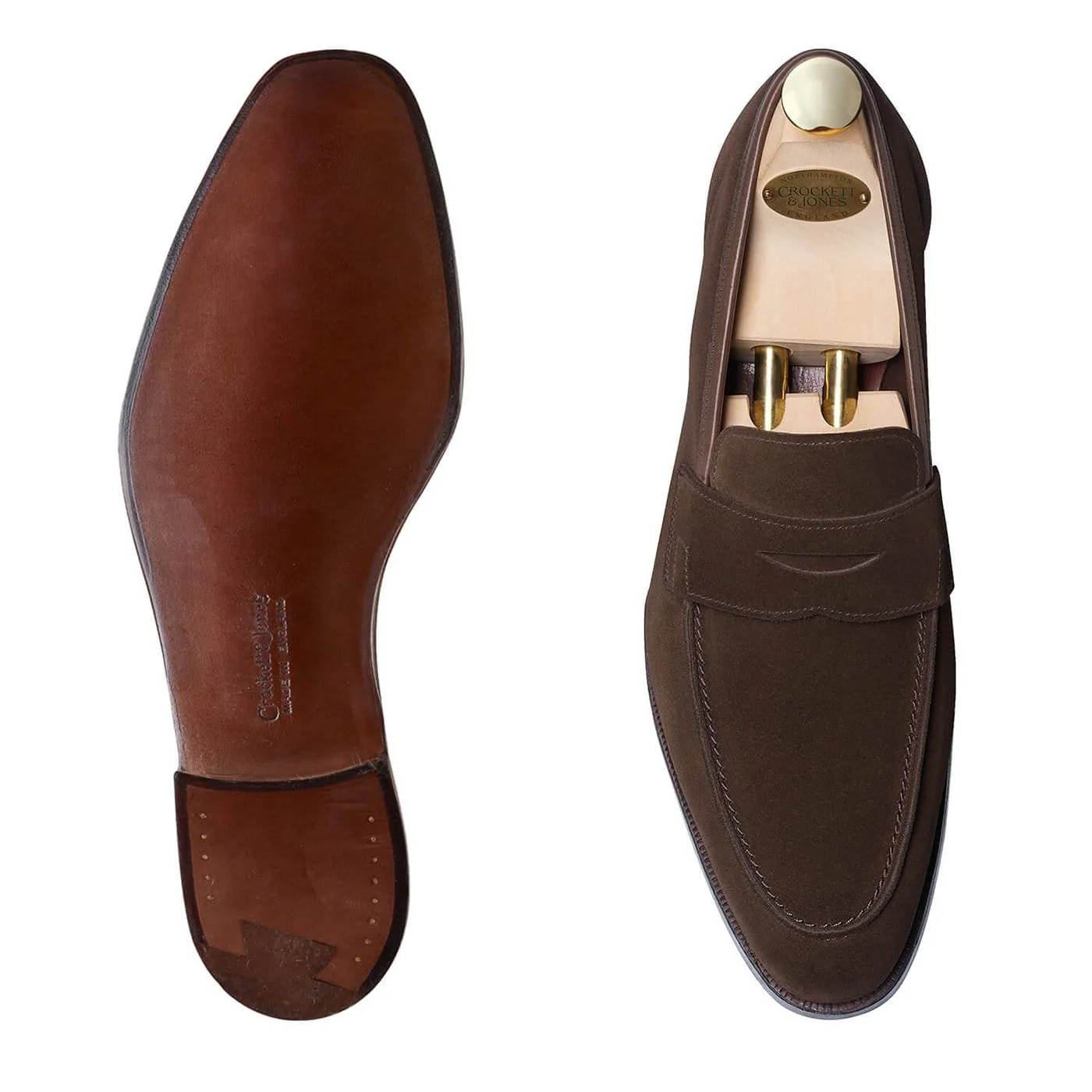 Cadogan Dark Brown Calf Suede - Image 2