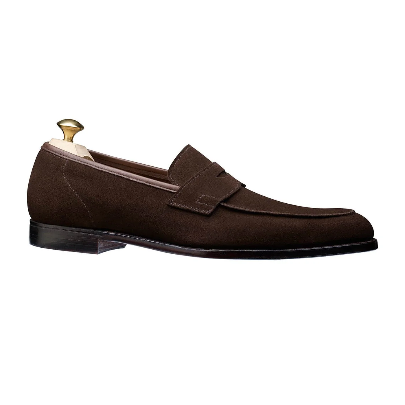 Cadogan Dark Brown Calf Suede - Image 3