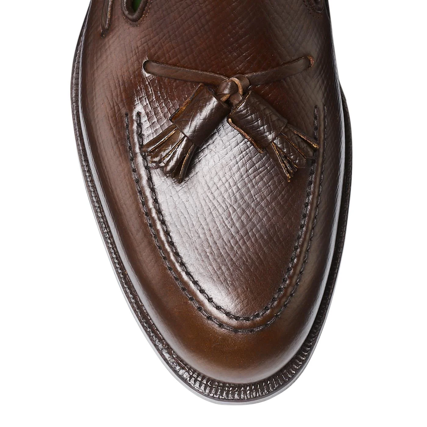 Cavendish 3 Dark Brown Hatch Grain Cordovan - Image 4
