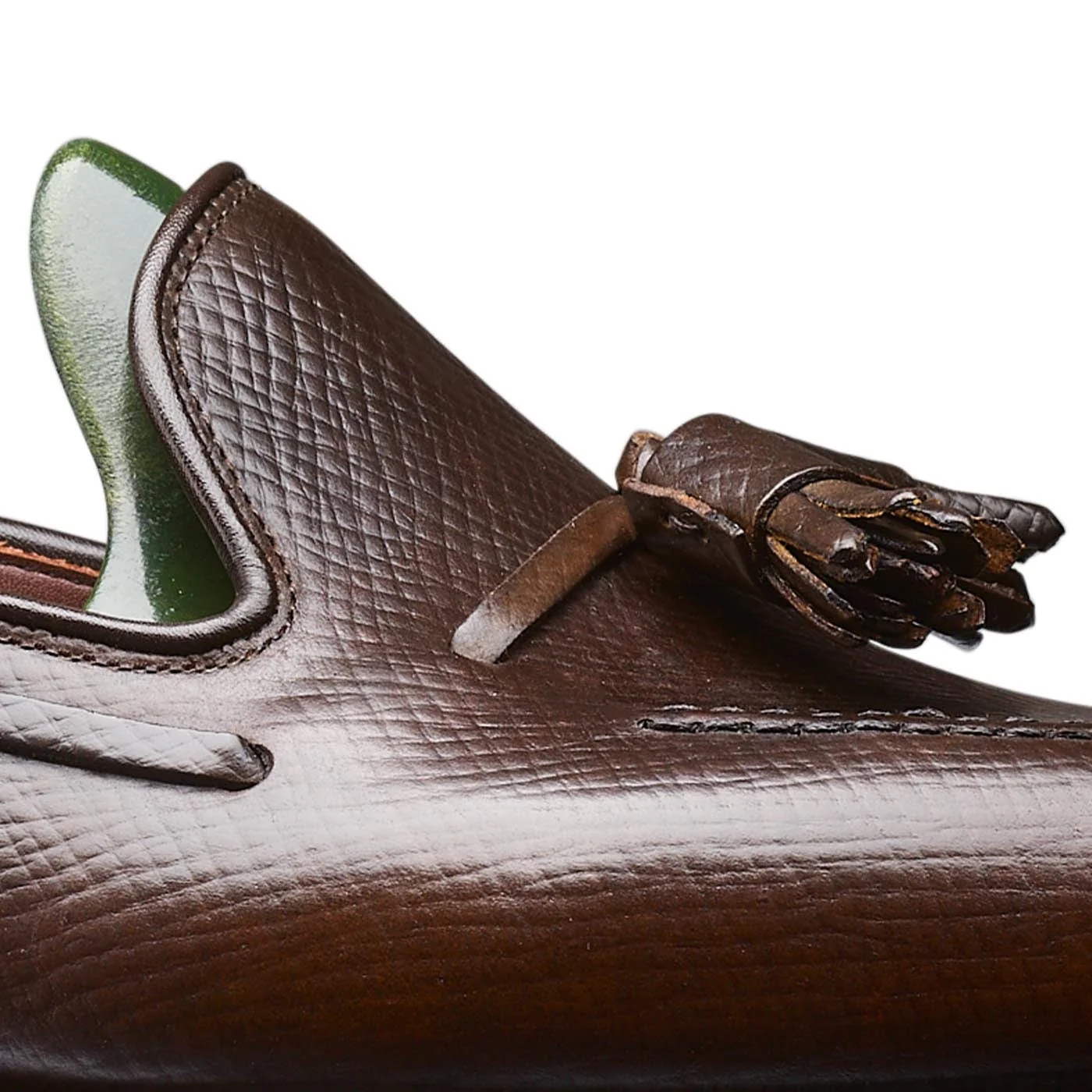 Cavendish 3 Dark Brown Hatch Grain Cordovan - Image 5
