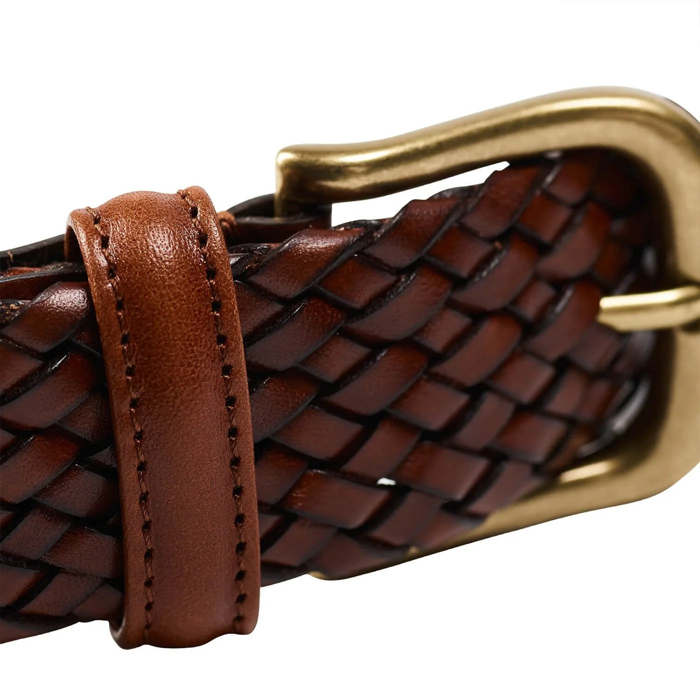 Belt Dark Brown Woven Calf - Image 2