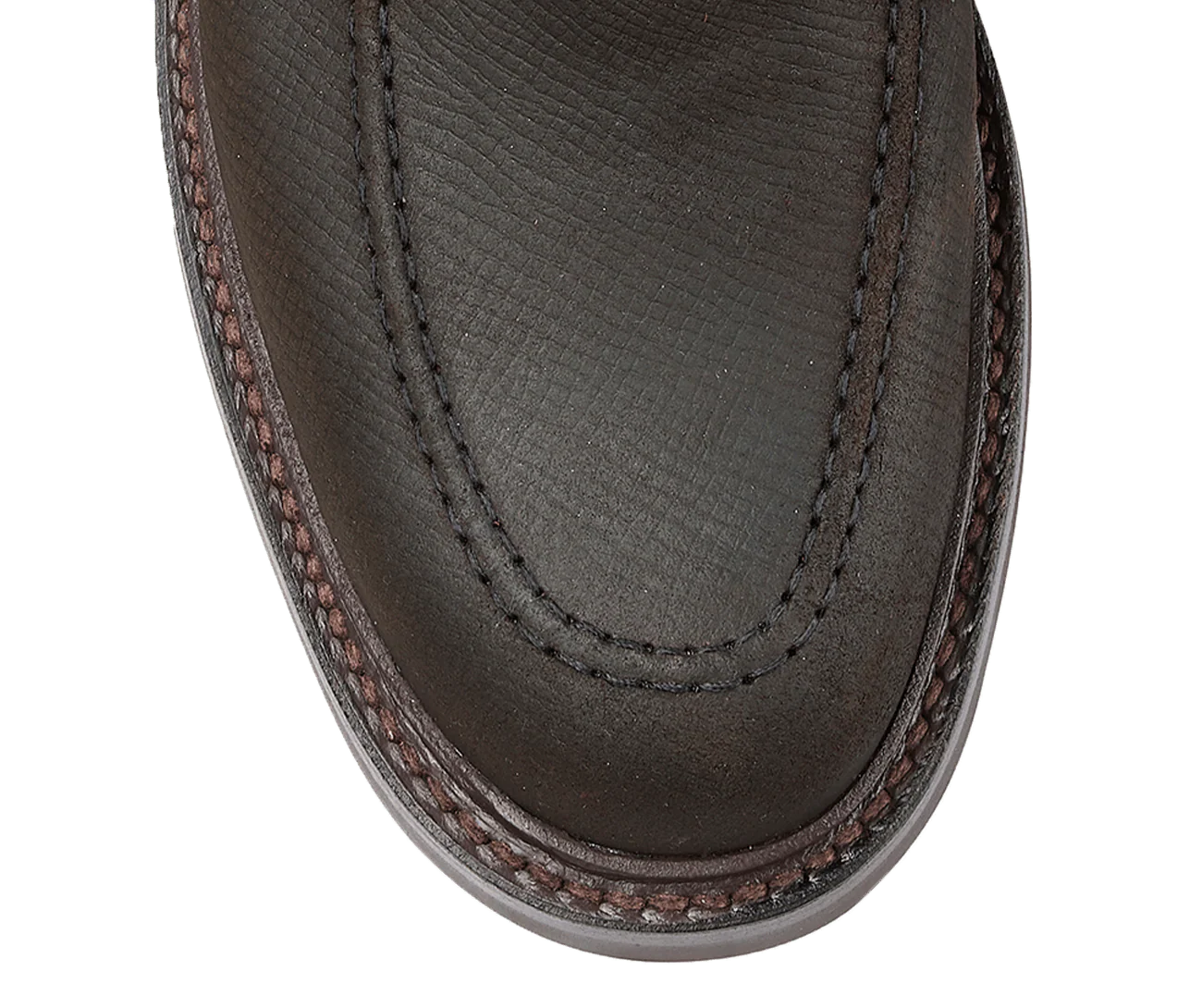 Galway 3 Dark Brown Hatch Grain Rough-Out Suede - Image 6