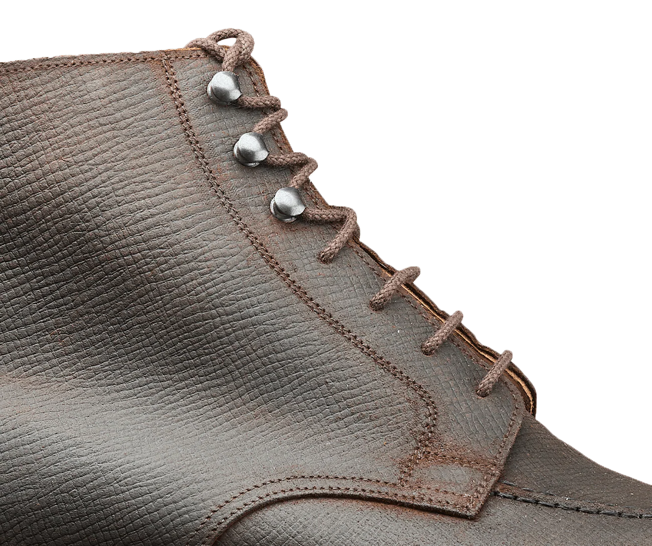 Galway 3 Dark Brown Hatch Grain Rough-Out Suede - Image 7