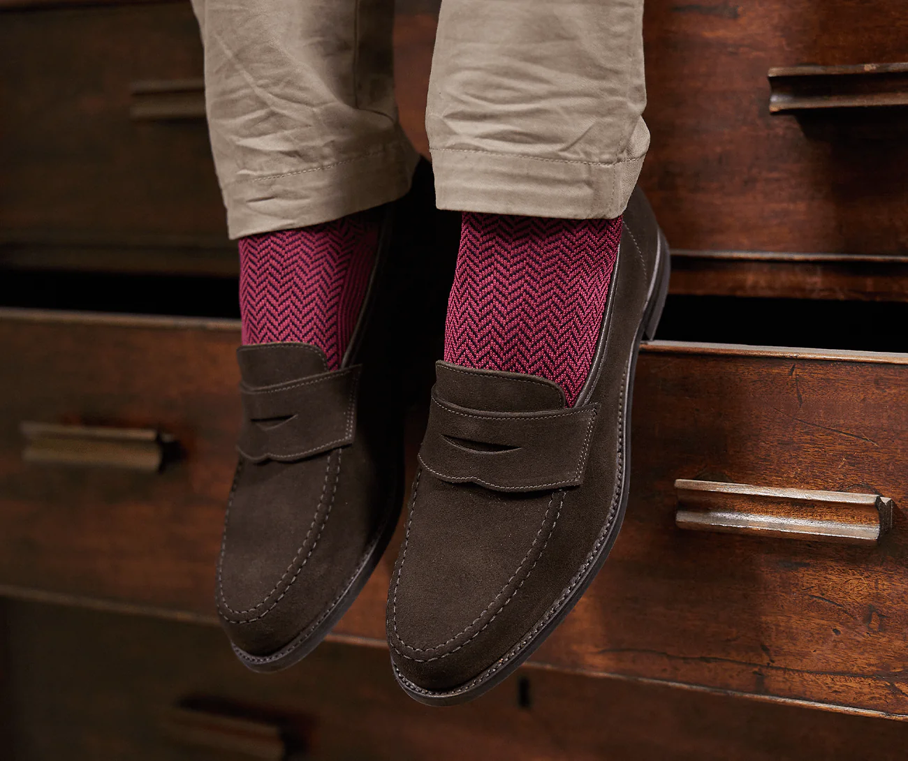 Herringbone Socks - 3 Pair Gift Box - Image 3