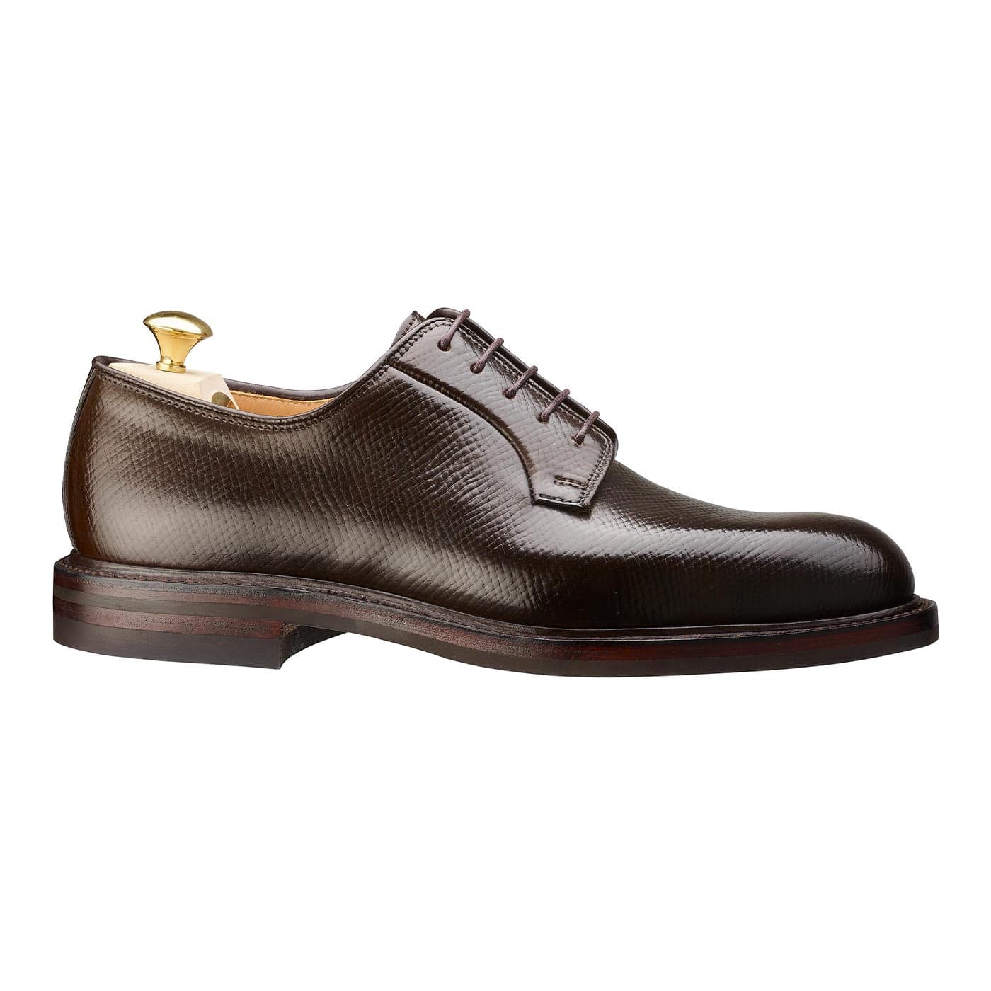 Lanark 5 Dark Brown Hatch Grain Cordovan - Image 3