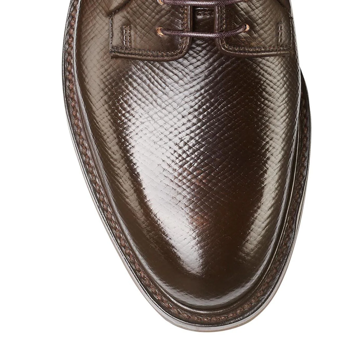 Lanark 5 Dark Brown Hatch Grain Cordovan - Image 4