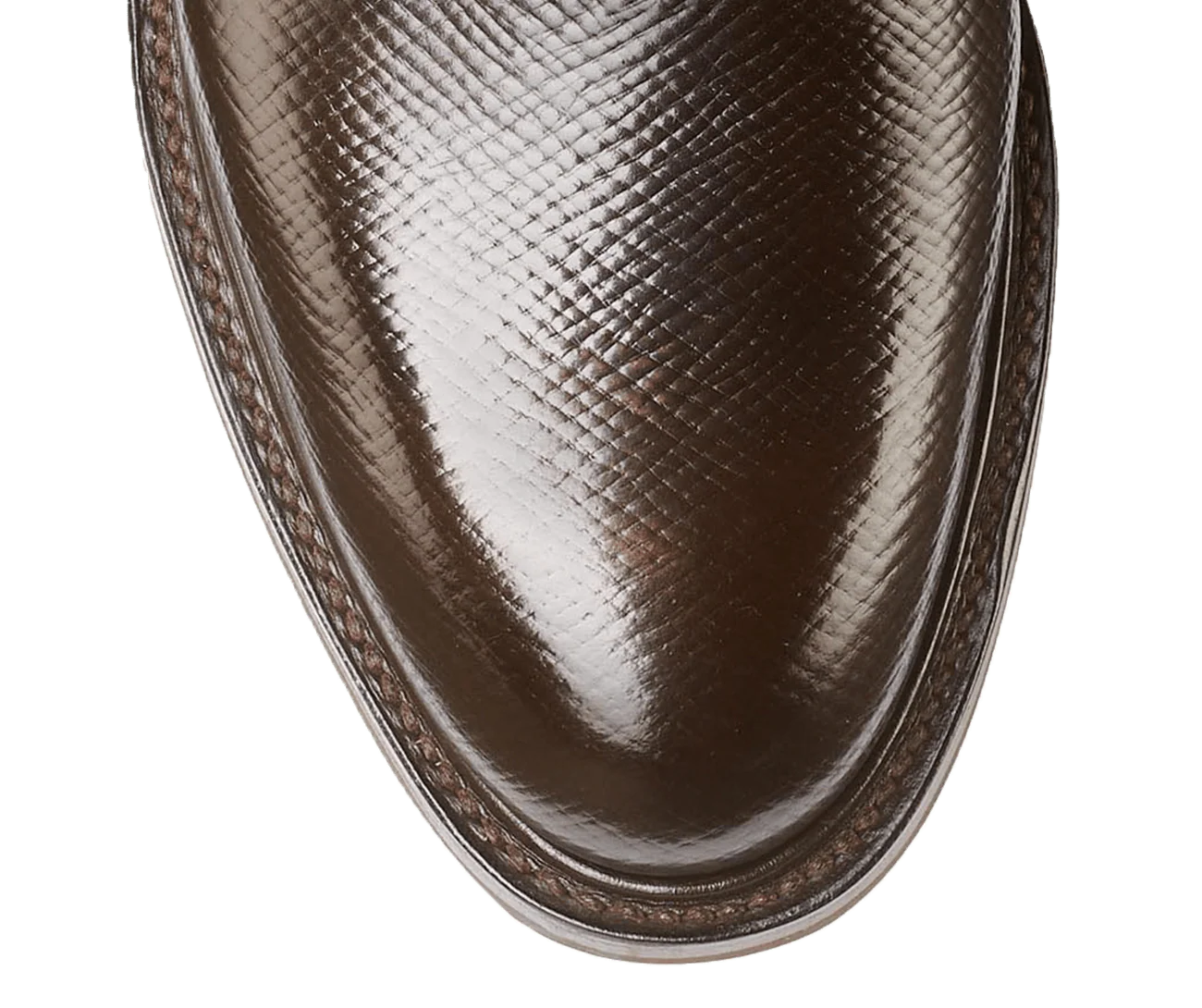 Lanark 5 Dark Brown Hatch Grain Cordovan - Image 6