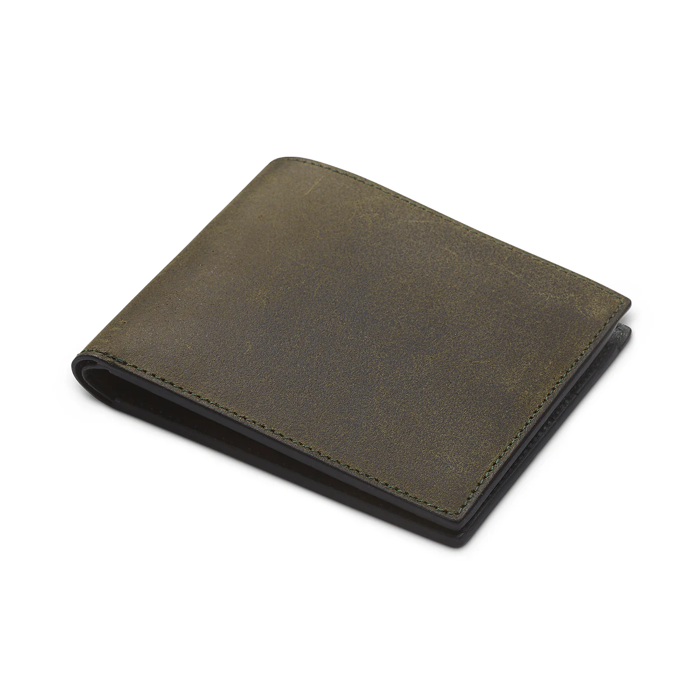 Billfold Wallet Green Rough-Out Suede - Image 2
