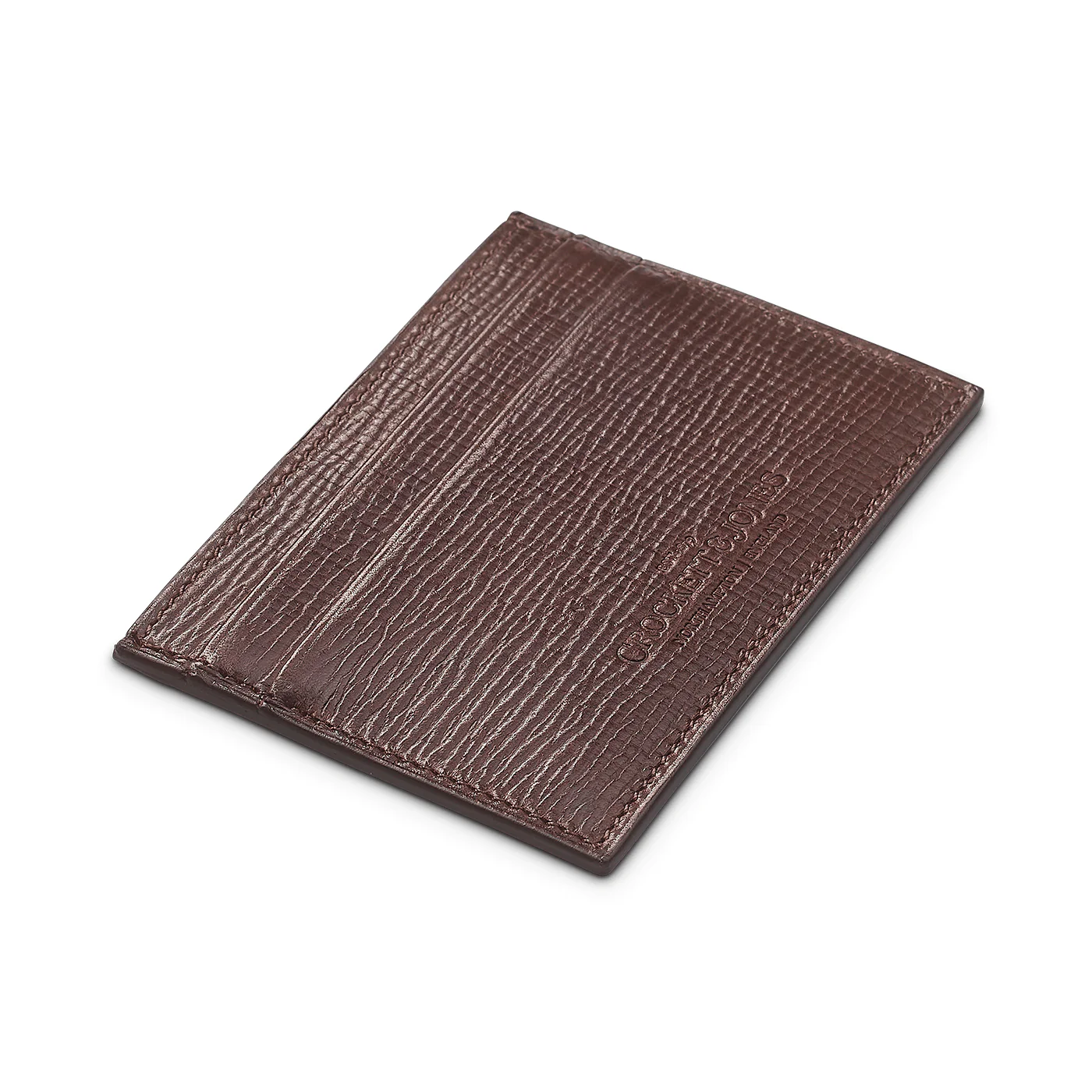 Card Holder Dark Brown Willow Grain - Image 2