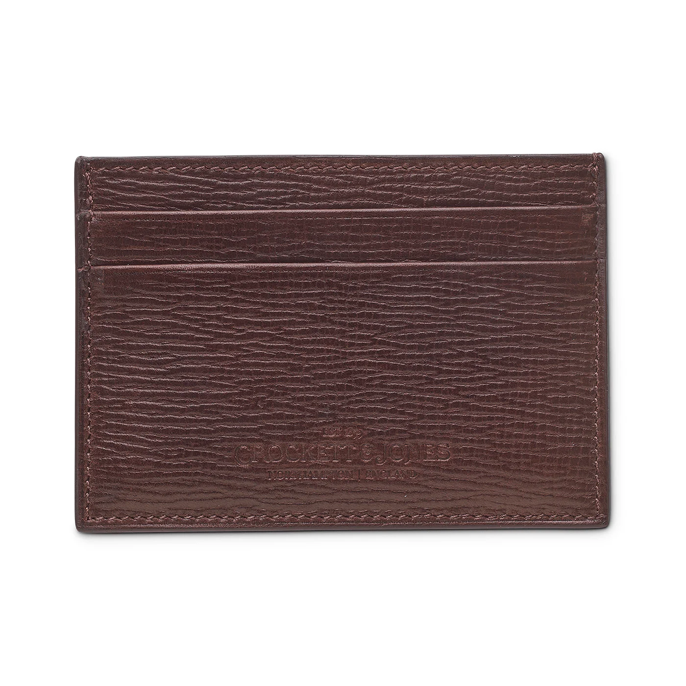Card Holder Dark Brown Willow Grain - Image 3