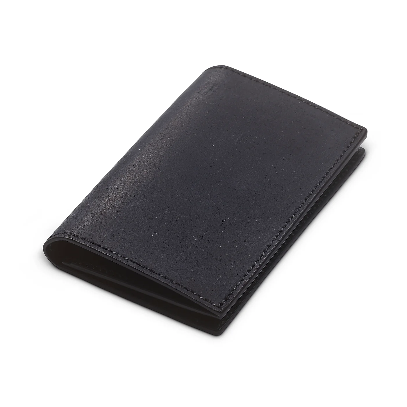Folded Card Case Black Rough-Out Suede - Image 2