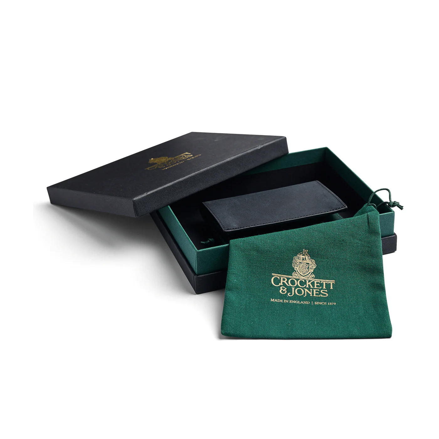 Folded Card Case Black Rough-Out Suede - Image 4