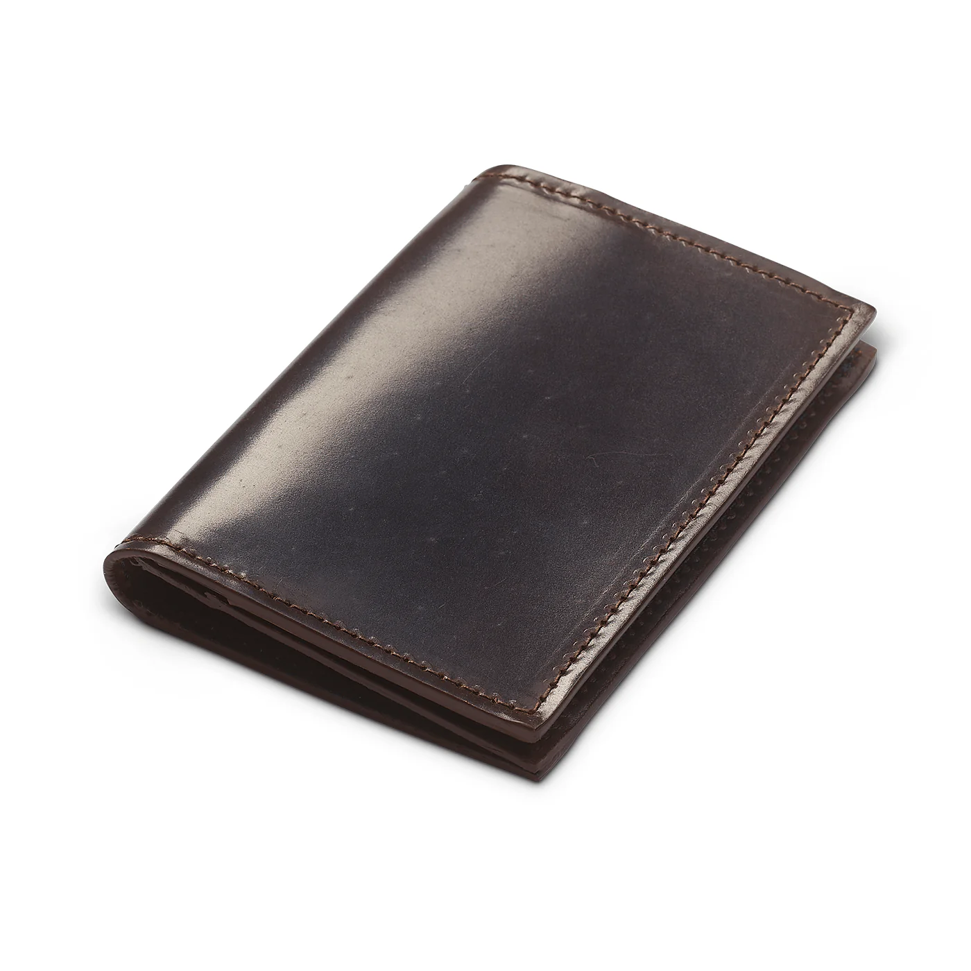 Folded Card Case Dark Brown Cordovan - Image 2