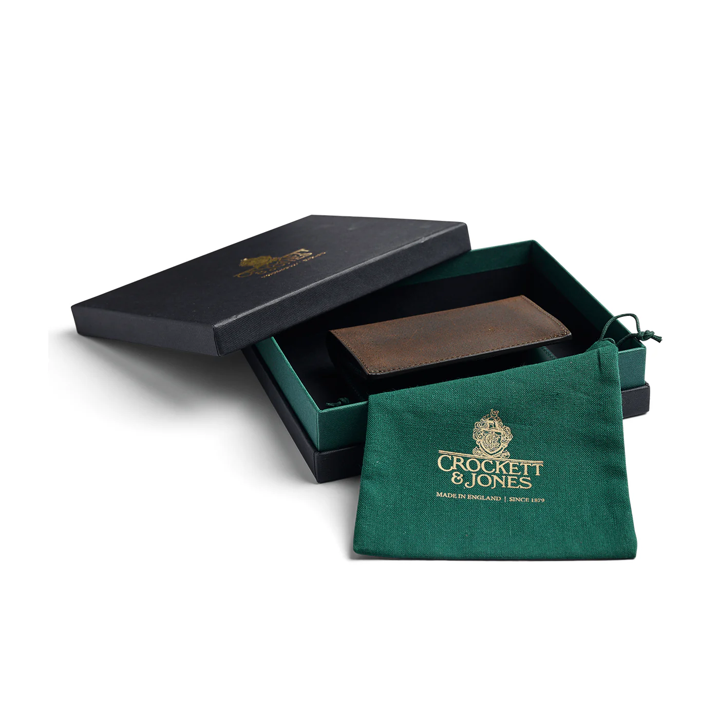 Folded Card Case Dark Brown Rough-Out Suede - Image 4