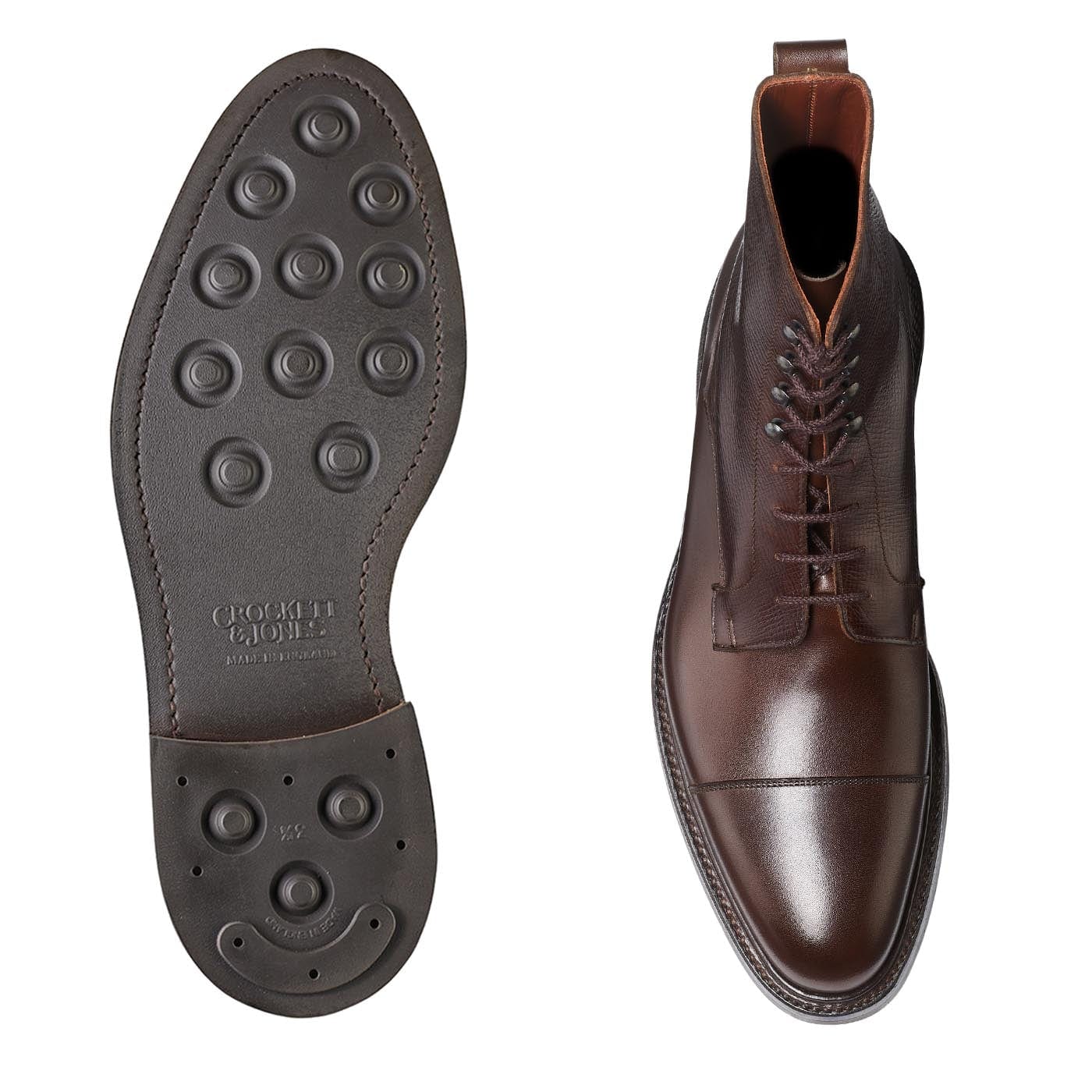 Perth Coffee Antique Calf & Dark Brown Willow Grain - Image 2