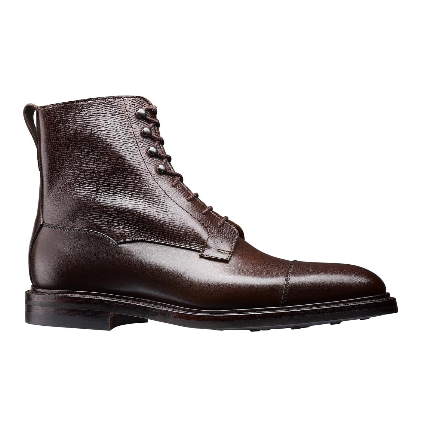Perth Coffee Antique Calf & Dark Brown Willow Grain - Image 3