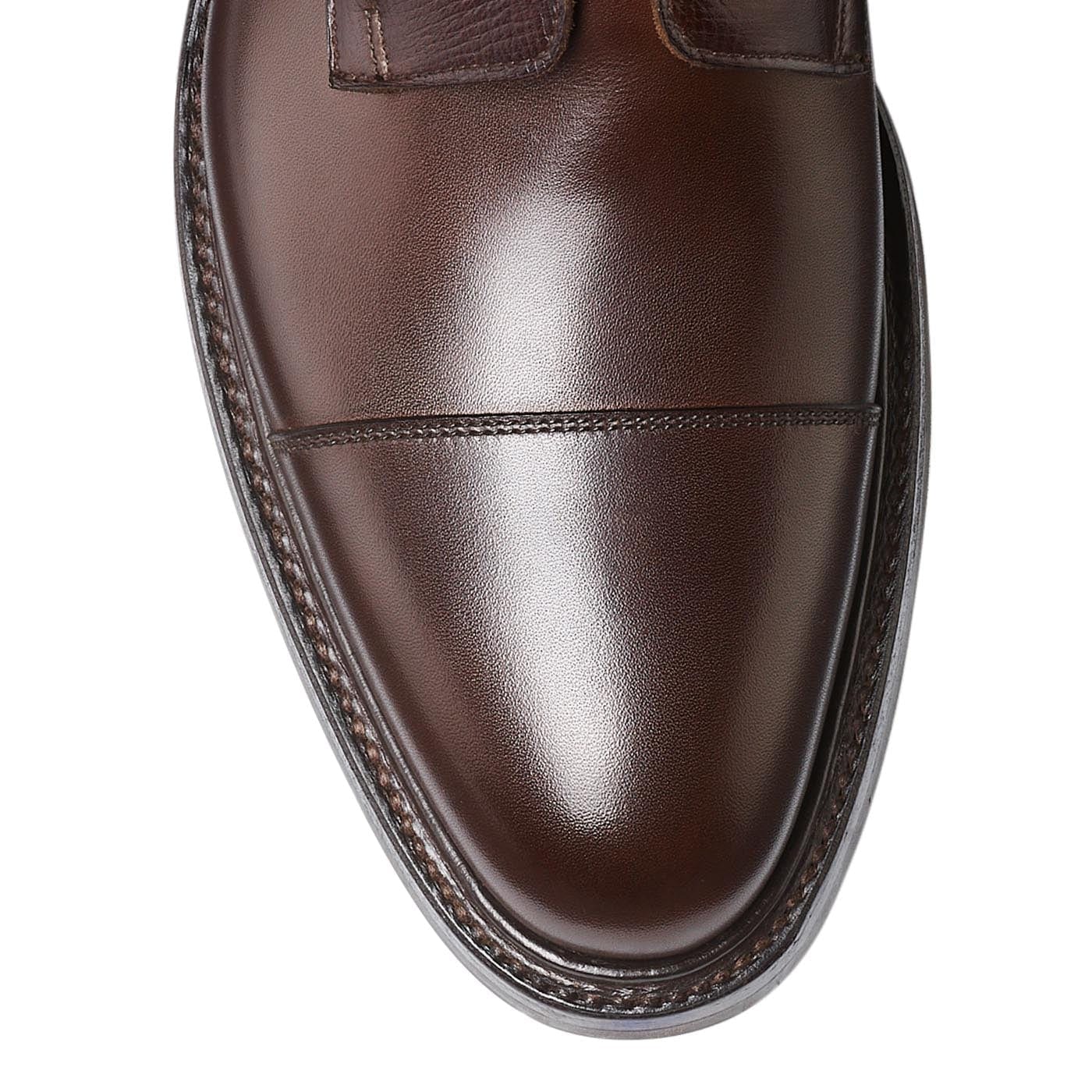Perth Coffee Antique Calf & Dark Brown Willow Grain - Image 4