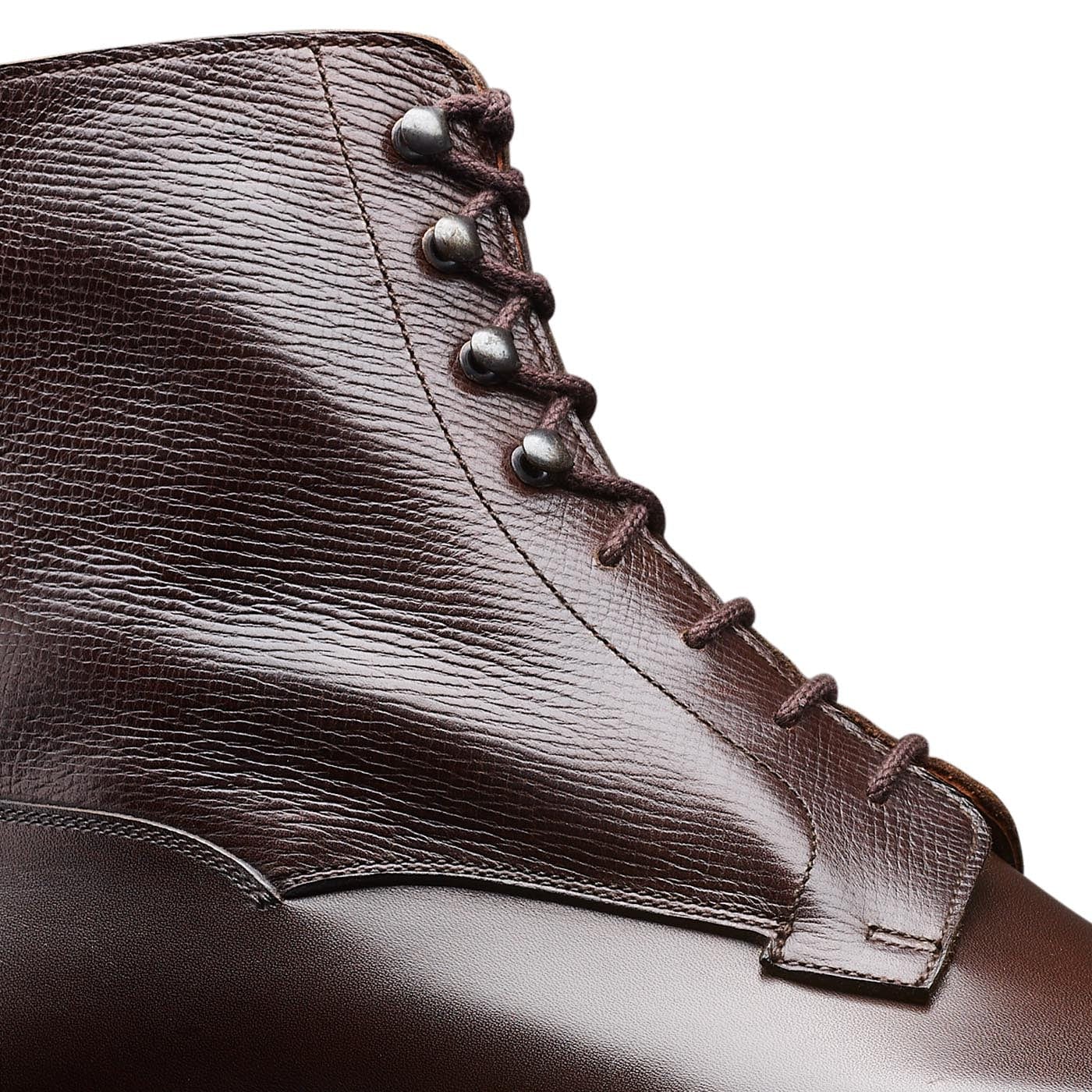 Perth Coffee Antique Calf & Dark Brown Willow Grain - Image 5