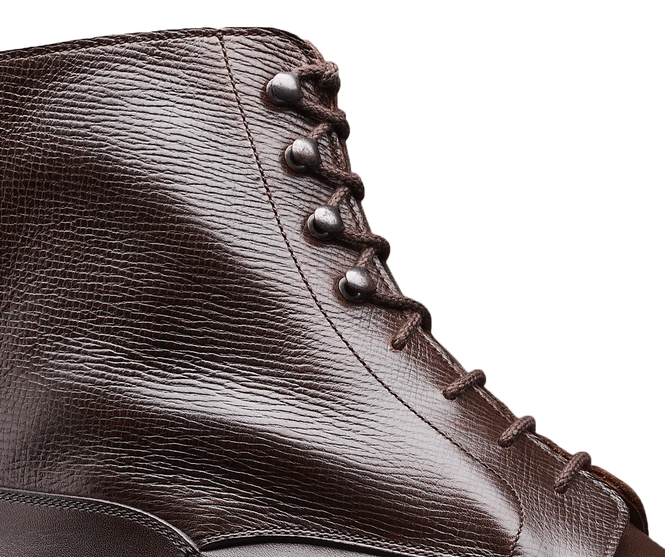 Perth Coffee Antique Calf & Dark Brown Willow Grain - Image 7