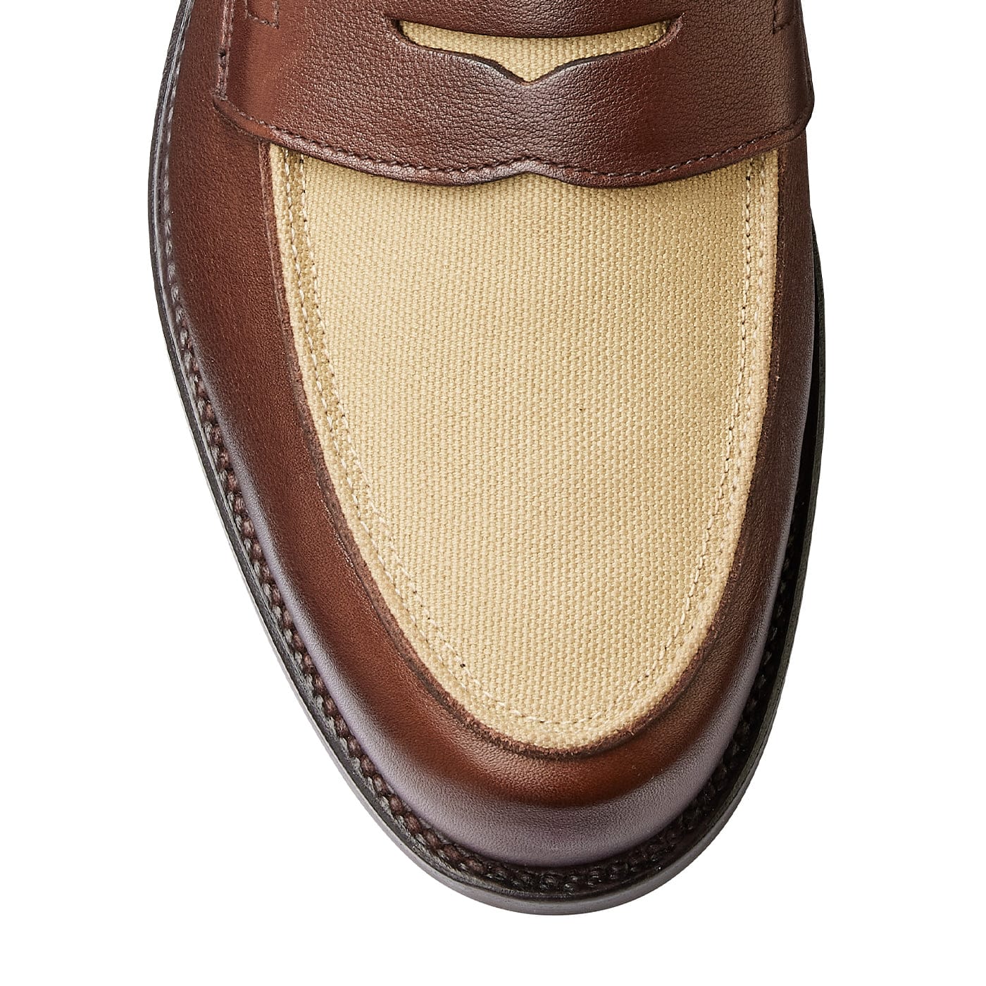 Richmond 2 Walnut Milled Calf & Stone Canvas - Image 4