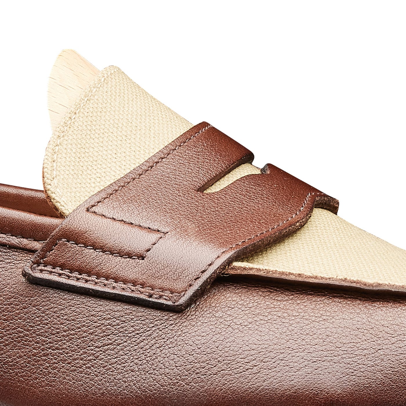 Richmond 2 Walnut Milled Calf & Stone Canvas - Image 5