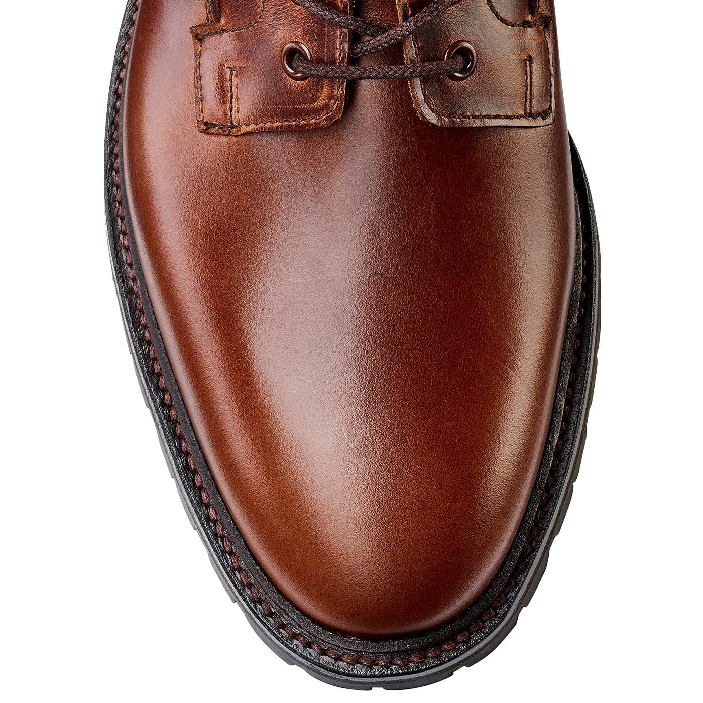 Ross Chocolate Hurricane Hide & Earth Green Suede Collar - Image 4