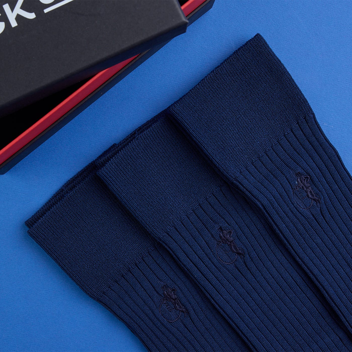 Simply Sartorial French Navy 3 Pair Gift Box - Image 2