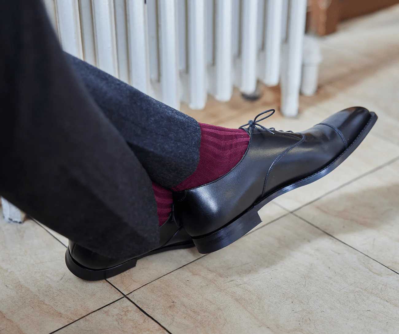 Simply Sartorial Socks - Rich Burgundy - Image 4