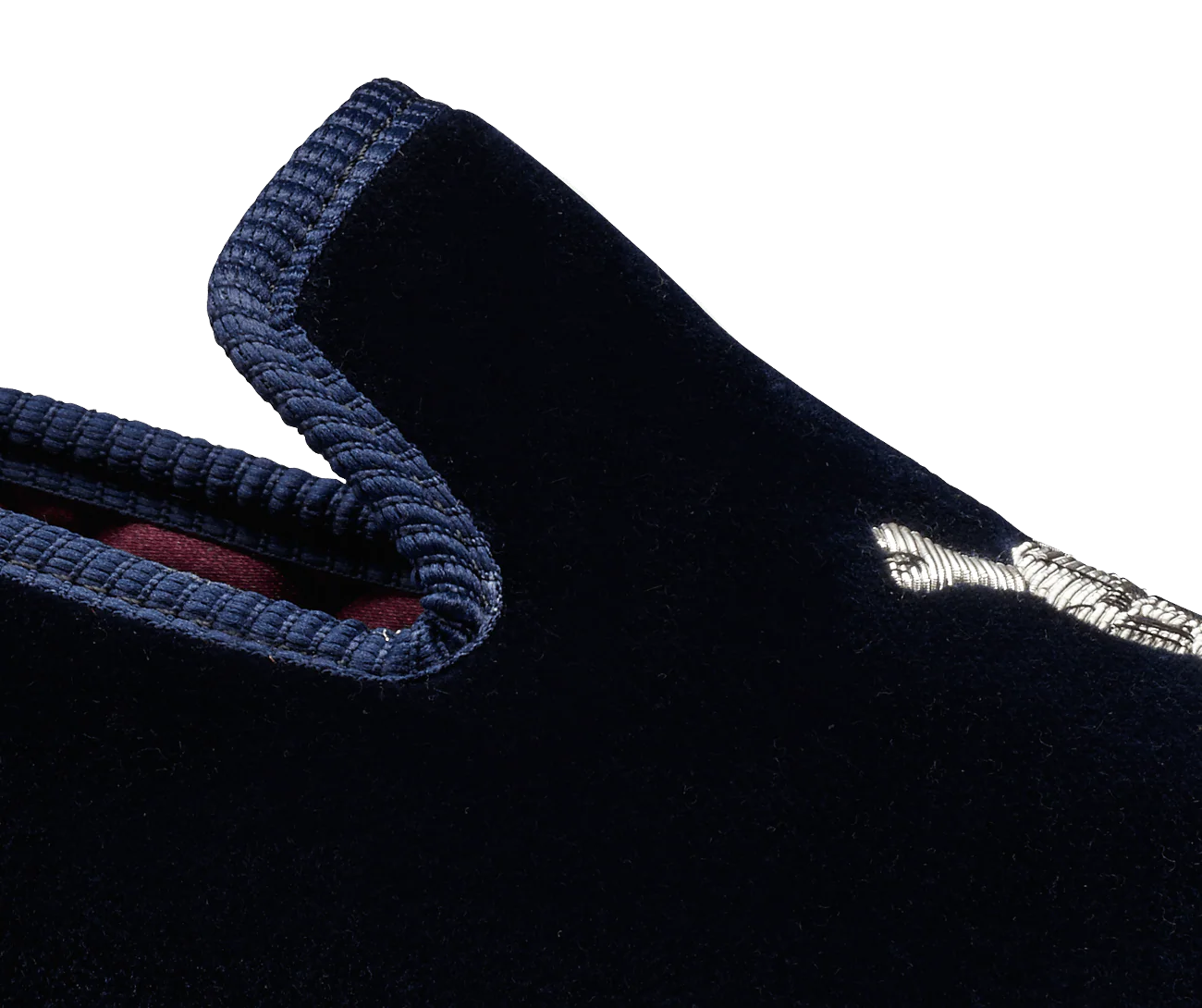 Skull & Crossbones Navy Velvet - Image 7